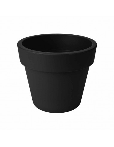 green basics top planter 40cm living black
